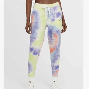 WOMEN Nike Dri-Fit Fleece Tie Dye Sweatpants Joggers Size Medium